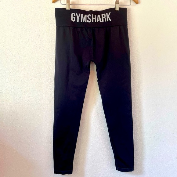 GYMSHARK Flex High Waisted Black Leggings- Medium - Picture 1 of 9